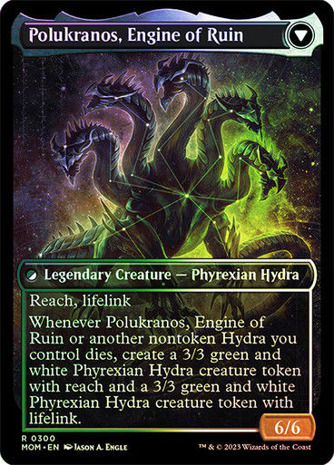 Polukranos Reborn // Polukranos, Engine of Ruin (mom_300) / Showcase / Foil — cara 2 de 2