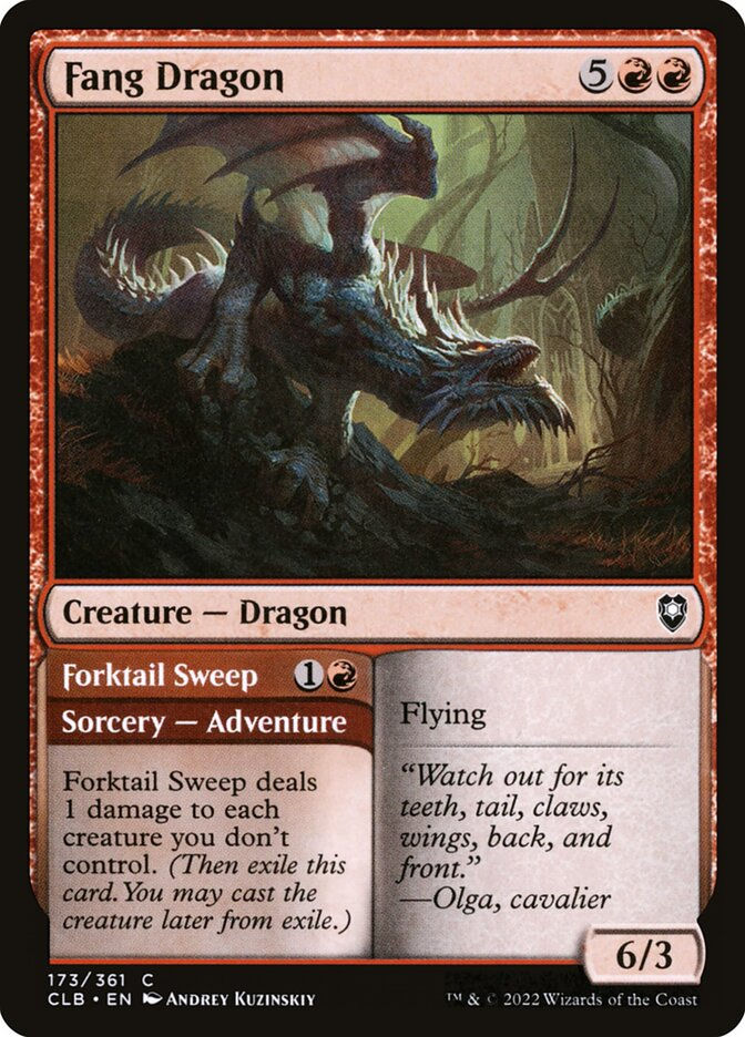 Fang Dragon // Forktail Sweep (CLB) (173)