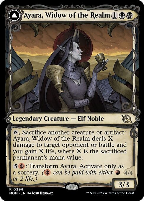 Ayara, Widow of the Realm // Ayara, Furnace Queen (mom_296) / Showcase — cara 1 de 2