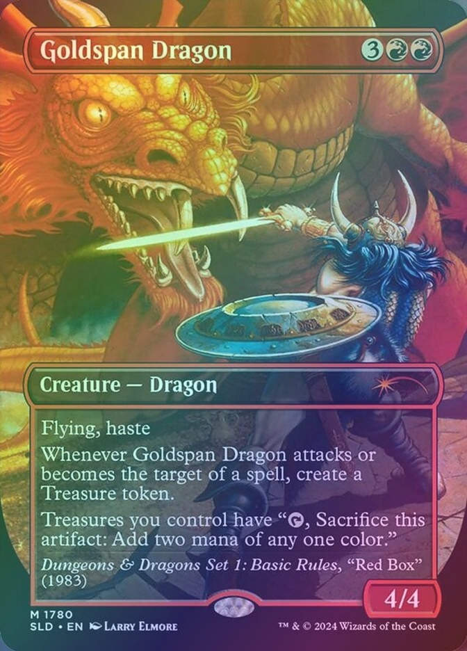Goldspan Dragon (SLD) (1780) / Borderless / Foil