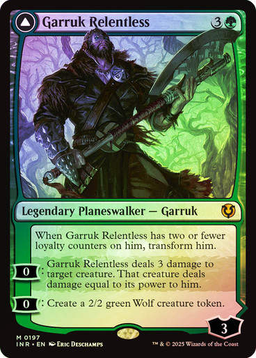 Garruk Relentless // Garruk, the Veil-Cursed (INR) (197) / Foil