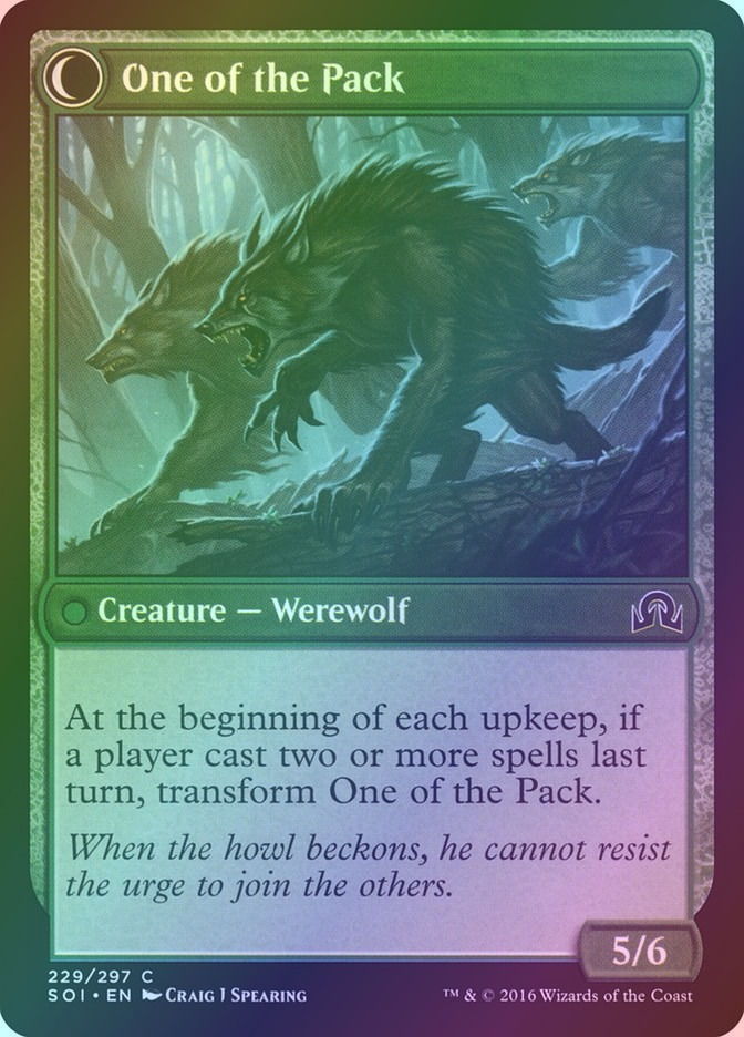 Solitary Hunter // One of the Pack (SOI) (229) / Foil — cara 2 de 2