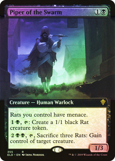 Piper of the Swarm (ELD) (355) / Extended Art / Foil