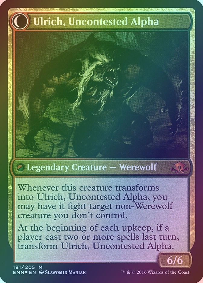 Ulrich of the Krallenhorde // Ulrich, Uncontested Alpha (PEMN) (191s) / Foil — cara 2 de 2