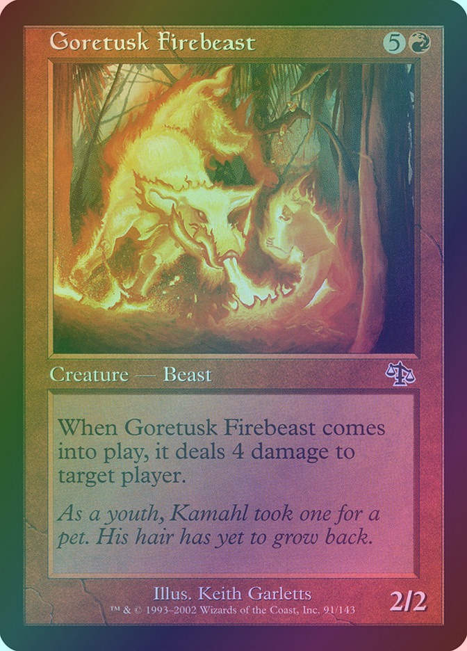Goretusk Firebeast (JUD) (91) / Foil