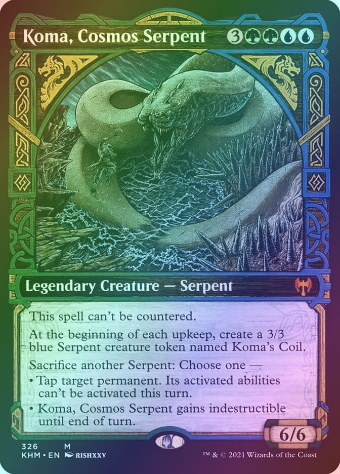 Koma, Cosmos Serpent (KHM) (326) / Showcase / Foil