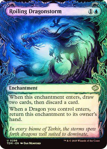 Roiling Dragonstorm (TDM) (296) / Foil / Showcase