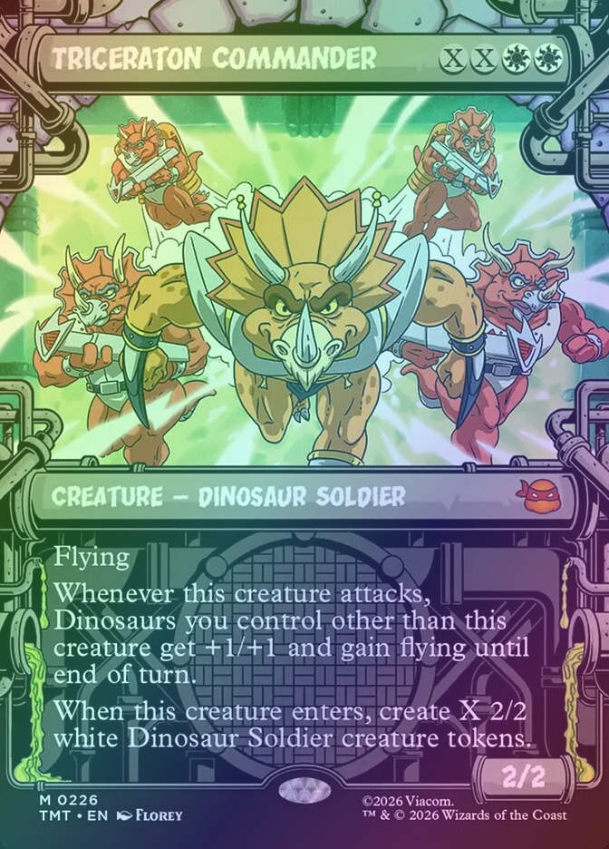 Triceraton Commander (TMT) (226) / Borderless / Showcase / Foil