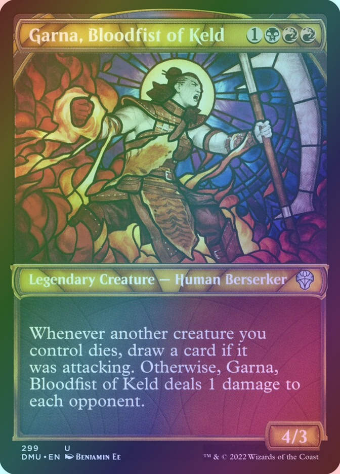 Garna, Bloodfist of Keld (DMU) (299) / Showcase / Foil