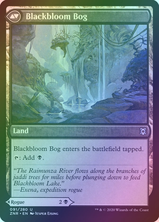 Blackbloom Rogue // Blackbloom Bog (ZNR) (91) / Foil — cara 2 de 2