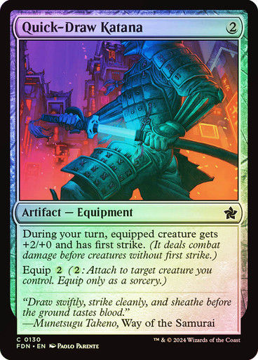 Quick-Draw Katana (FDN) (130) / Foil