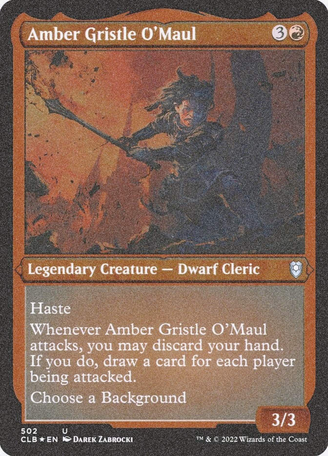 Amber Gristle O'Maul (CLB) (502) / Foil Etched