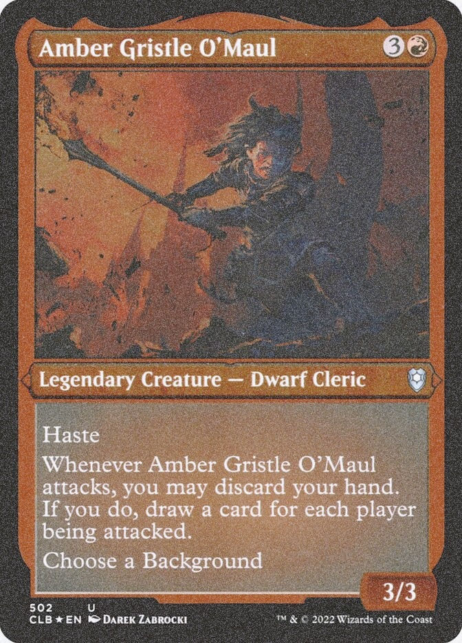 Amber Gristle O'Maul (CLB) (502) / Foil Etched