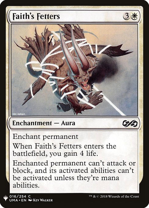 Faith's Fetters (PLST) (UMA-16)