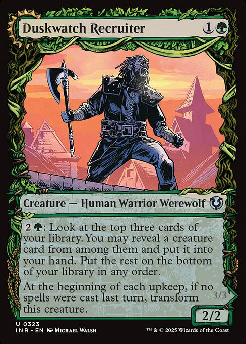 Duskwatch Recruiter // Krallenhorde Howler (INR) (323) / Showcase — cara 1 de 2
