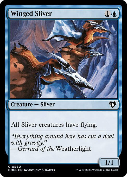 Winged Sliver (cmm) (Commander Deck)