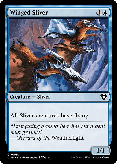 Winged Sliver (cmm) (Commander Deck)