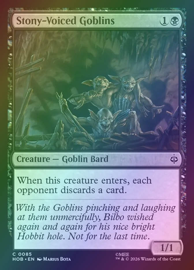 Stony-Voiced Goblins (HOB) (85) / Foil