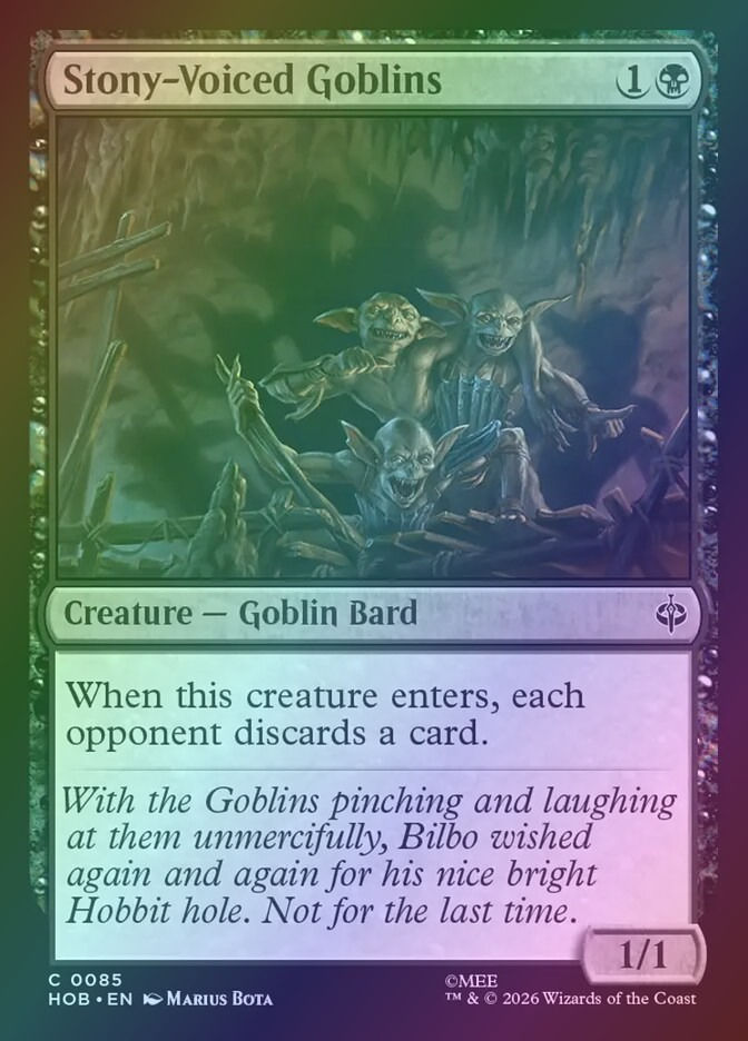 Stony-Voiced Goblins (HOB) (85) / Foil