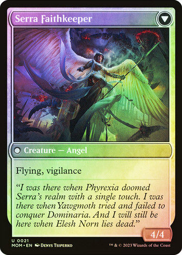 Invasion of Dominaria // Serra Faithkeeper (mom) / Foil — cara 2 de 2
