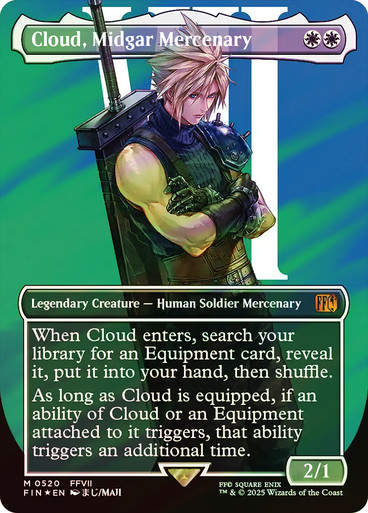 Cloud, Midgar Mercenary (FIN) (520) / Borderless / Surge Foil