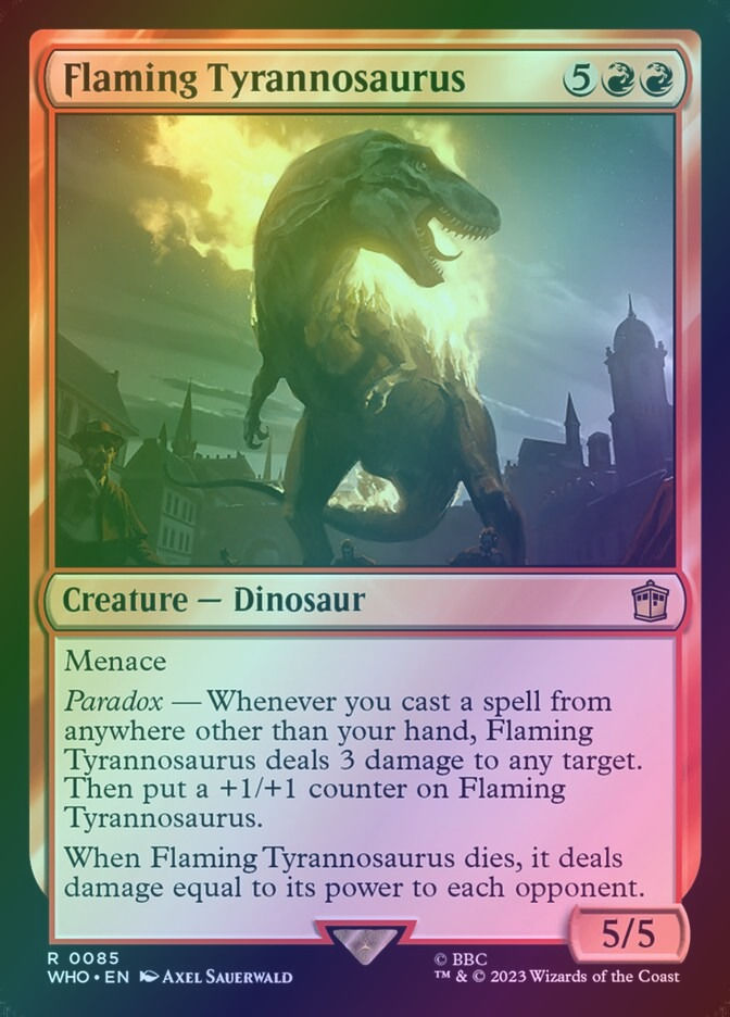 Flaming Tyrannosaurus (WHO) (85) / Foil