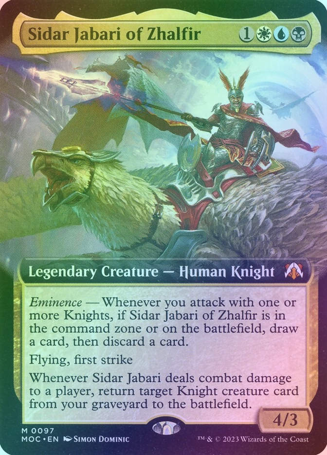 Sidar Jabari of Zhalfir (MOC) (97) / Extended Art / Foil