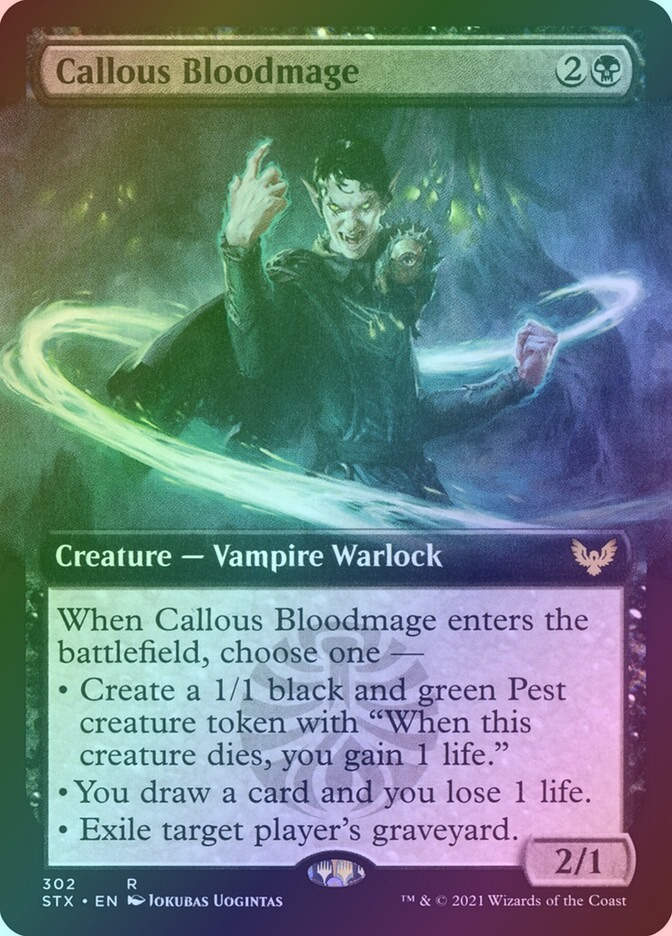 Callous Bloodmage (STX) (302) / Extended Art / Foil