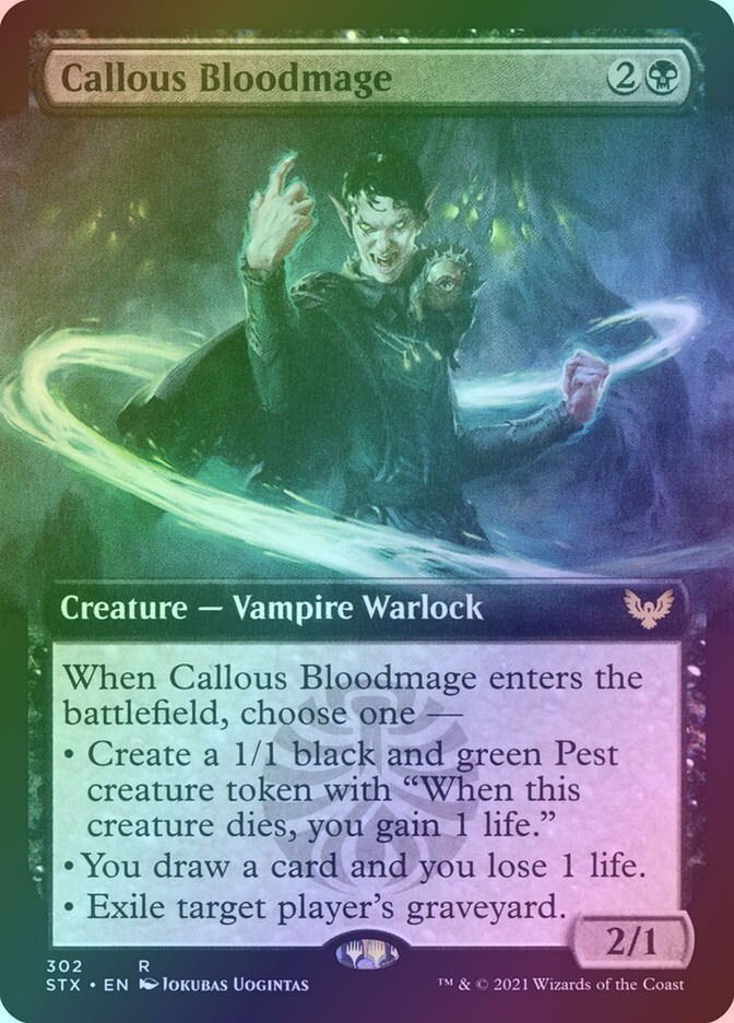 Callous Bloodmage (STX) (302) / Extended Art / Foil