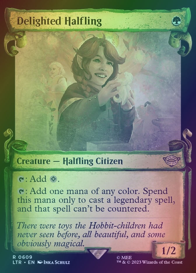 Delighted Halfling (LTR) (609) / Showcase / Foil