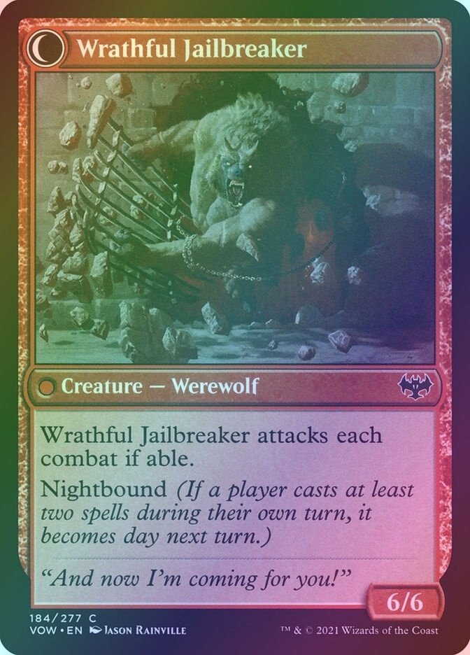 Weary Prisoner // Wrathful Jailbreaker (VOW) (184) / Foil — cara 2 de 2