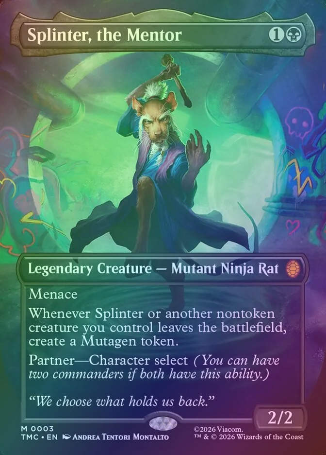 Splinter, the Mentor (TMC) (3) / Borderless / Foil
