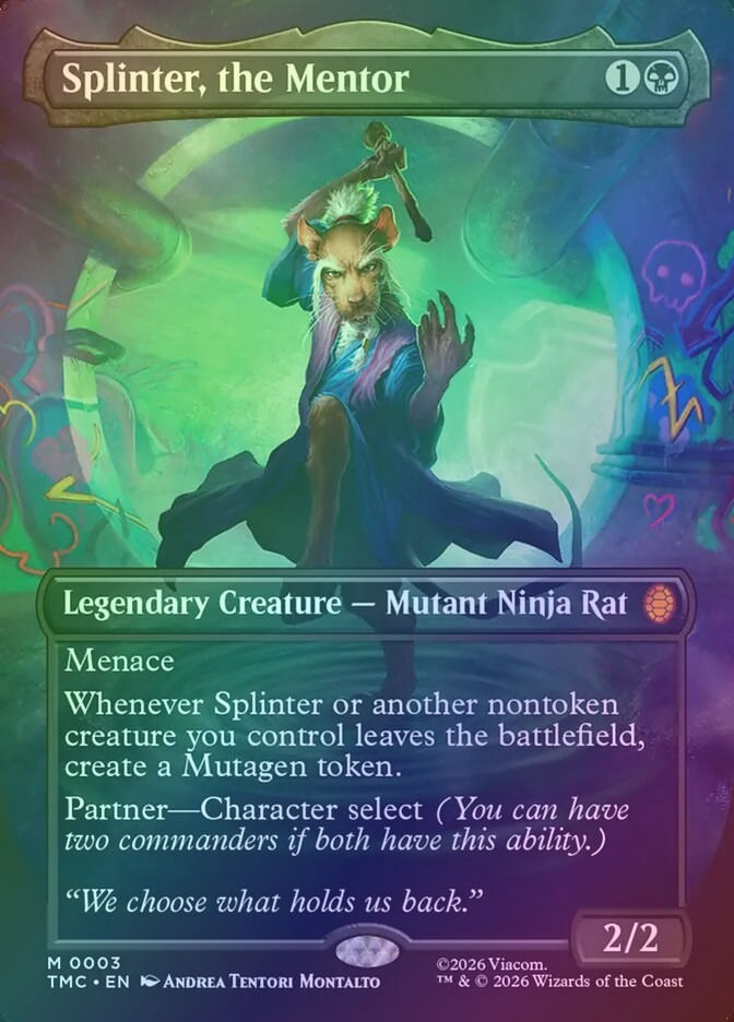 Splinter, the Mentor (TMC) (3) / Borderless / Foil