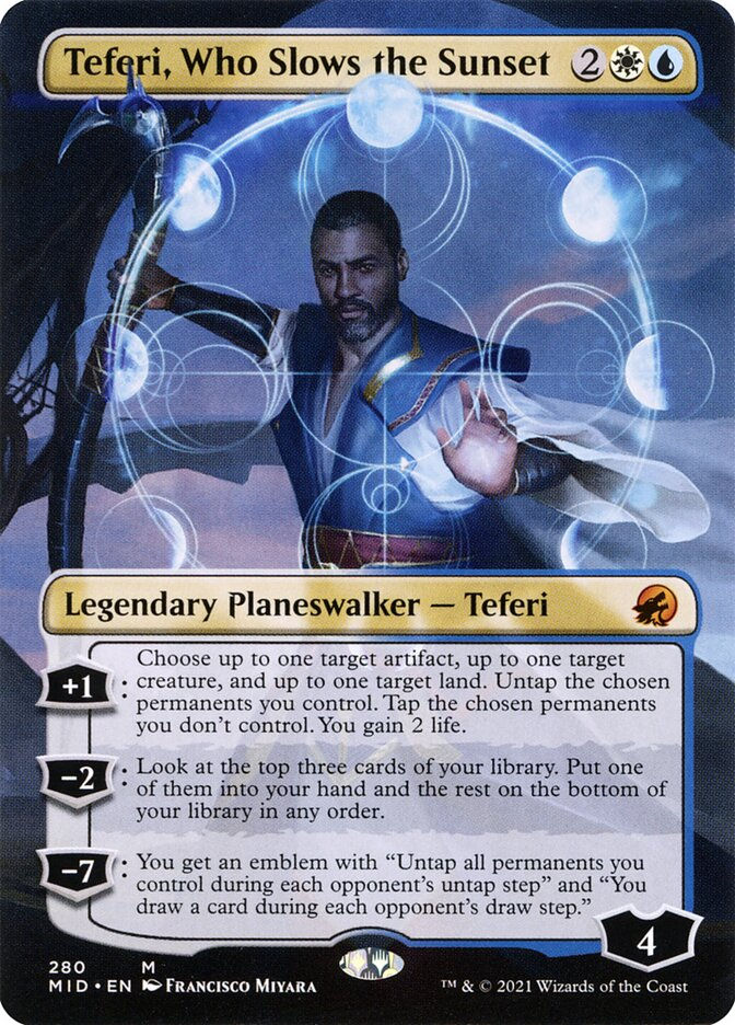 Teferi, Who Slows the Sunset (MID) (280) / Borderless