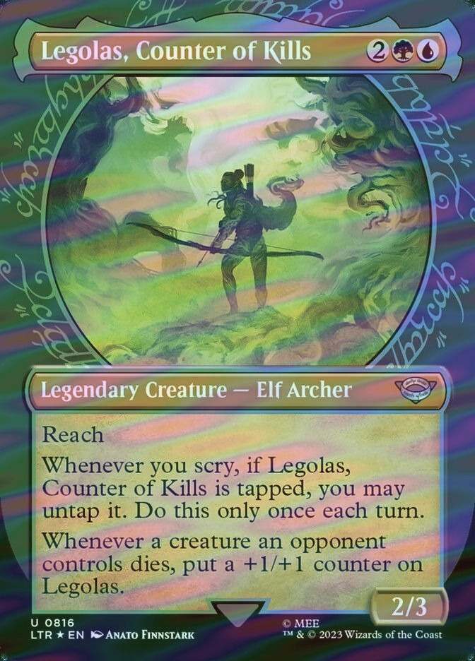 Legolas, Counter of Kills (LTR) (816) / Borderless / Showcase / Surge Foil