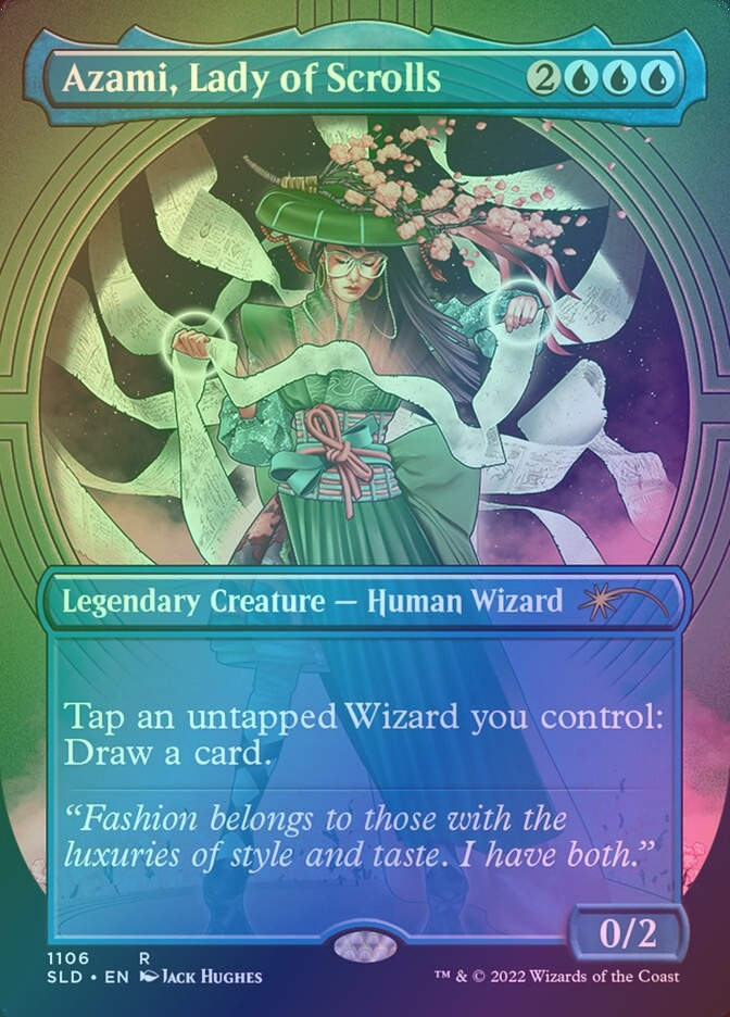 Azami, Lady of Scrolls (SLD) (1106) / Borderless / Foil