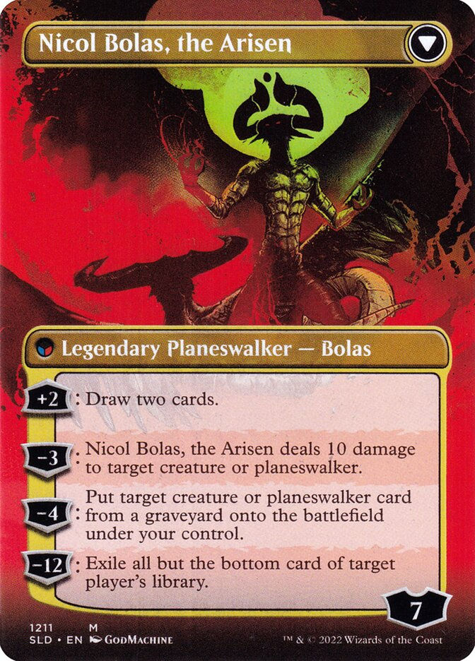 Nicol Bolas, the Ravager // Nicol Bolas, the Arisen (SLD) (1211) / Borderless — cara 2 de 2