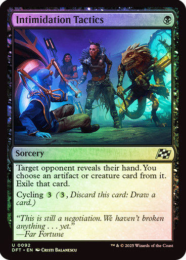 Intimidation Tactics (DFT) (92) / Foil