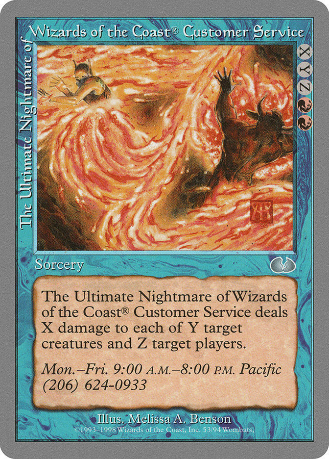 The Ultimate Nightmare of Wizards of the Coast® Customer Service (ugl)