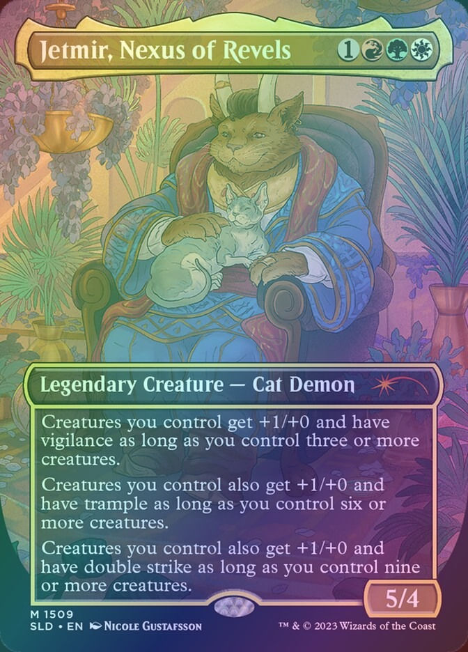 Jetmir, Nexus of Revels (SLD) (1509) / Borderless / Foil — cara 1 de 2