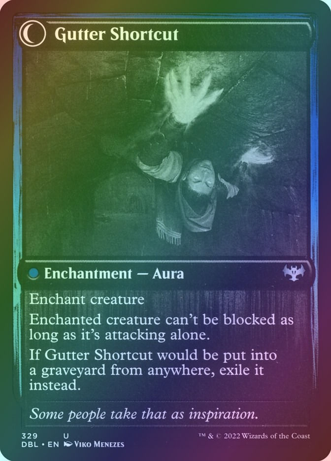 Gutter Skulker // Gutter Shortcut (DBL) (329) / Foil — cara 2 de 2