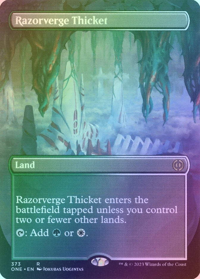 Razorverge Thicket (ONE) (373) / Borderless / Foil