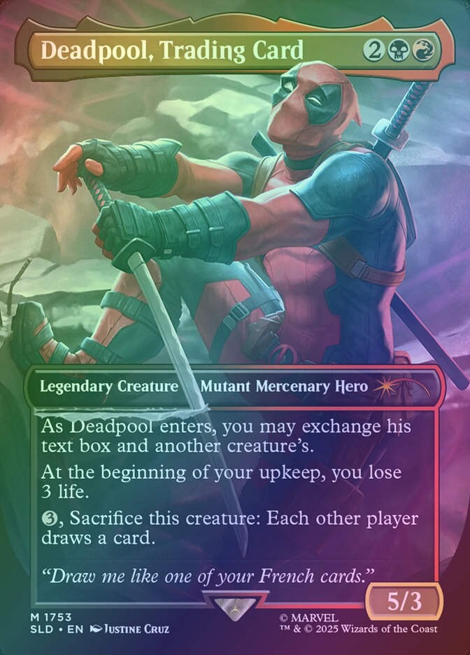 Deadpool, Trading Card (SLD) (1753) / Borderless / Foil