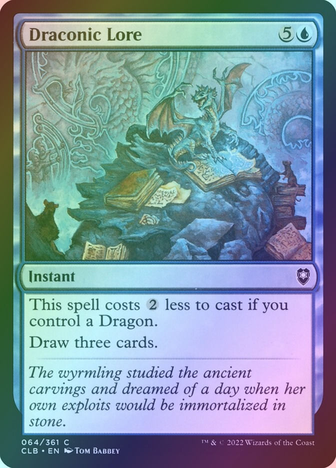Draconic Lore (CLB) (64) / Foil