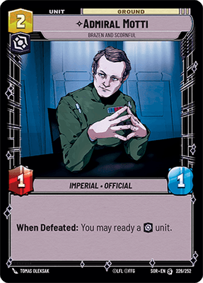 Admiral Motti - Brazen and Scornful (SOR_#226/252)