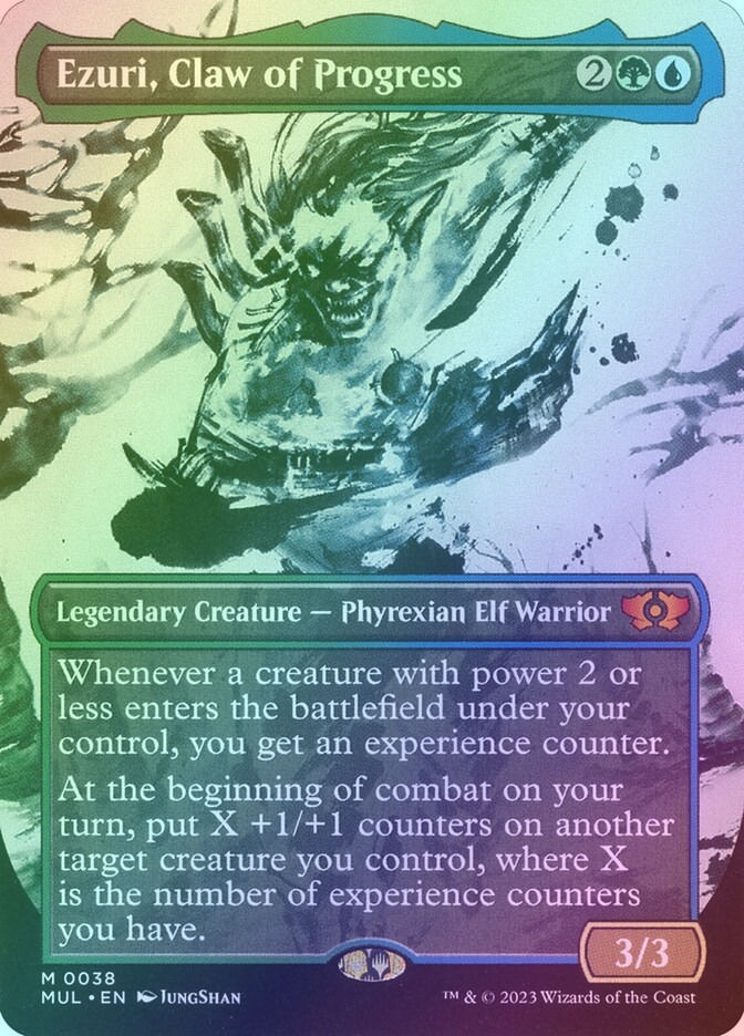 Ezuri, Claw of Progress (MUL) (38) / Borderless / Showcase / Foil