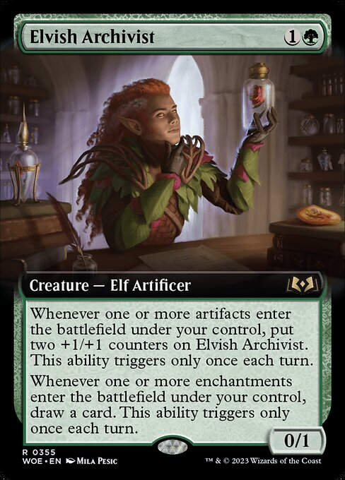 Elvish Archivist (woe) / Extended Art