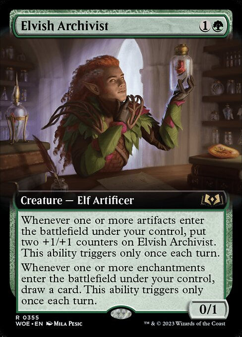 Elvish Archivist (woe) / Extended Art