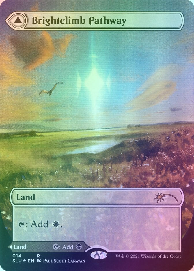 Brightclimb Pathway // Grimclimb Pathway (SLU) (14) / Borderless / Foil — cara 1 de 2