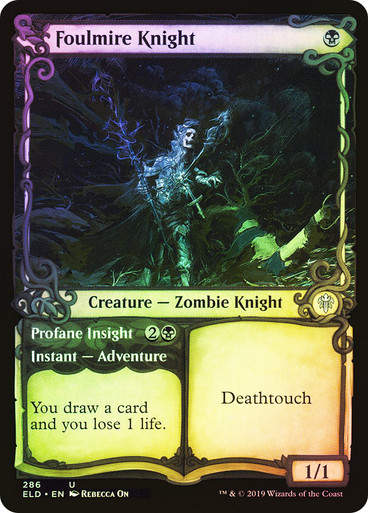 Foulmire Knight // Profane Insight (ELD) (286) / Showcase / Foil